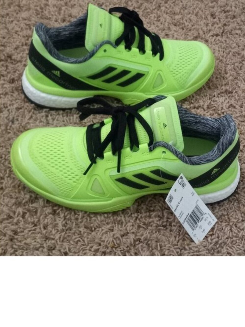 Nwt Adidas Stella McCartney Women Barricade Court Tennis Shoes Green 9.5